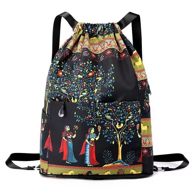 🌲 Drawstring Foldable Large Capacity Dry-wet Separation Travel Sports Backpack🔥